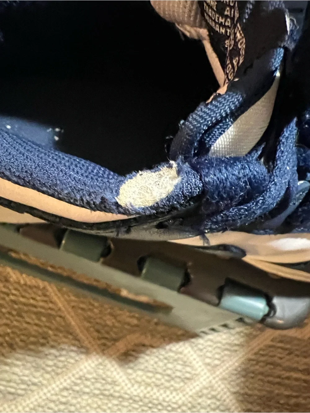 Nike Kids Dunk Navy and white Low- top sneakers.